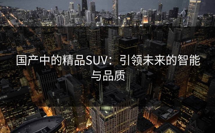 国产中的精品SUV:引领未来的智能与品质 国产中的精品SUV:引领未来的智能与品质